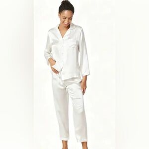 Nordstrom Rack white satin pajama set . Size small